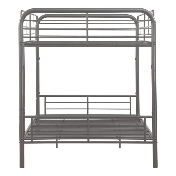 Gunmetal Metal Twin Over Twin Bunk Bed By Homeroots Online - Image 3