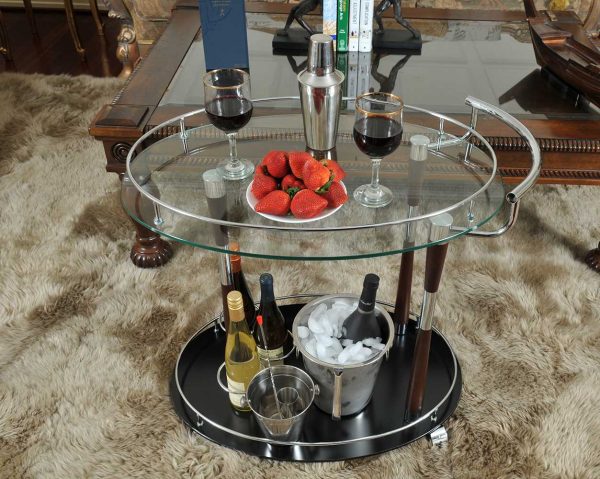 Chrome Serving Trolley By Homeroots on Sale - Image 5