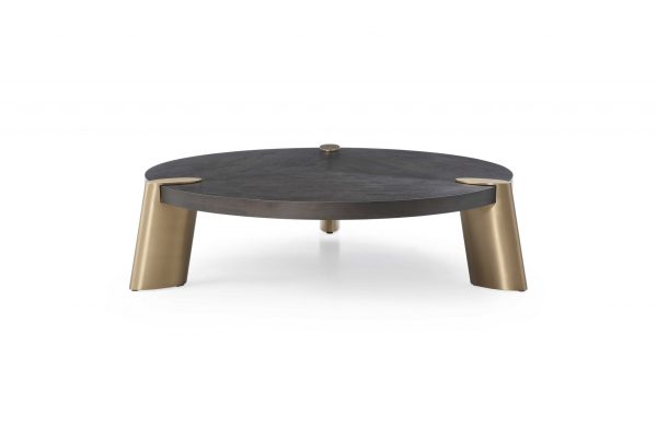 Wenge Veneer Stainless Steel Coffee Table By Homeroots Online Sale - Image 2