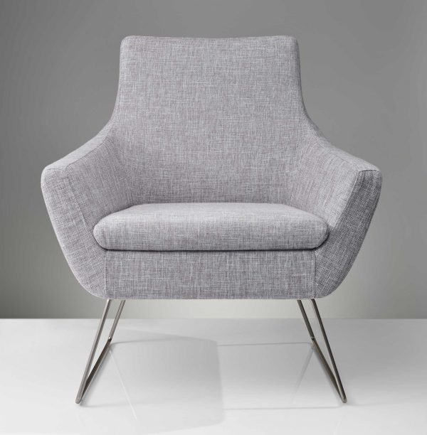 Pale Grey Upholstered Armchair By Homeroots Online now