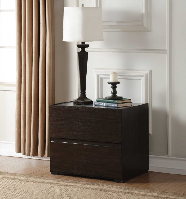 Dark Grey And Light Epresso Mdf Nightstand By Homeroots For Cheap