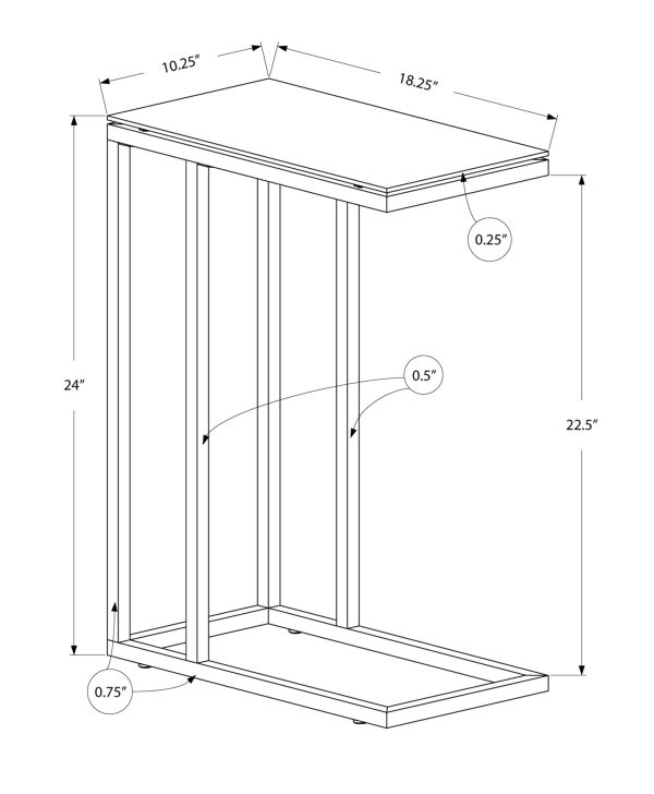 Chrome Metal Tempered Glass Accent Table By Homeroots Discount - Image 3
