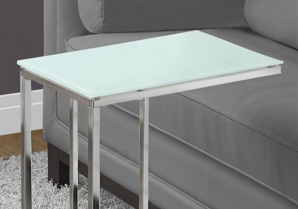 Chrome Metal Tempered Glass Accent Table By Homeroots Discount - Image 2