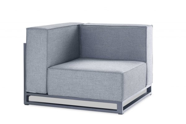 Gray Aluminum Modular Armless Corner By Homeroots Online now - Image 2