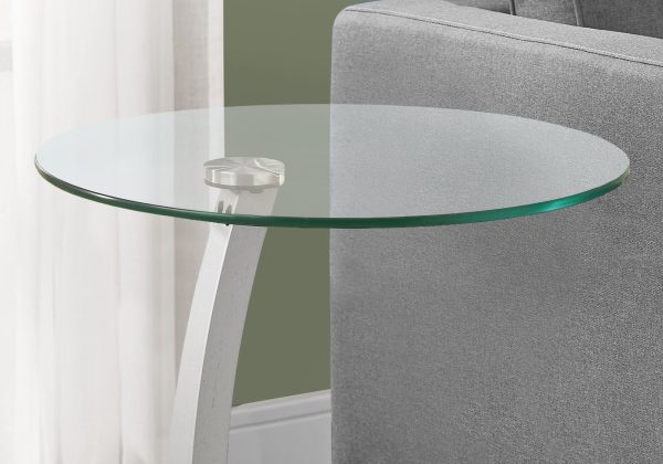 BlackSilver Particle Board Tempered Glass Accent Table By Homeroots - 332975 Cheap - Image 2
