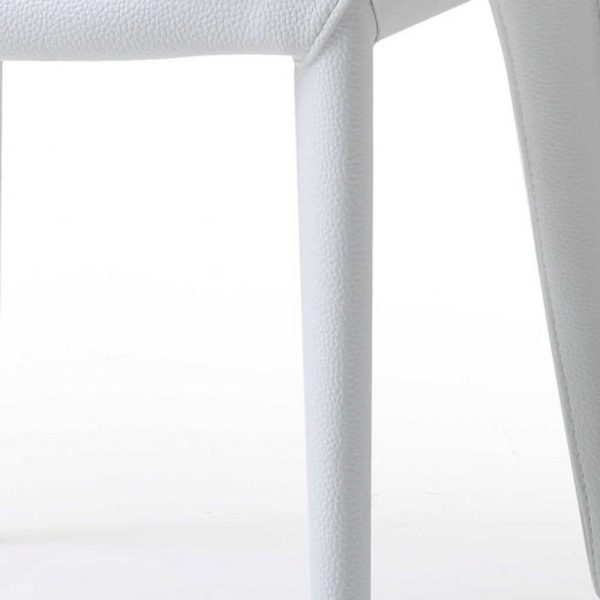 Set Of 2 White Faux Leather Dining Chairs By Homeroots - 370670 Online now - Image 5
