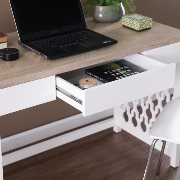 Transistional Creamy White Writing Desk By Homeroots Online - Image 2