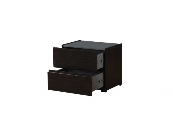 Dark Grey And Light Epresso Mdf Nightstand By Homeroots For Cheap - Image 2