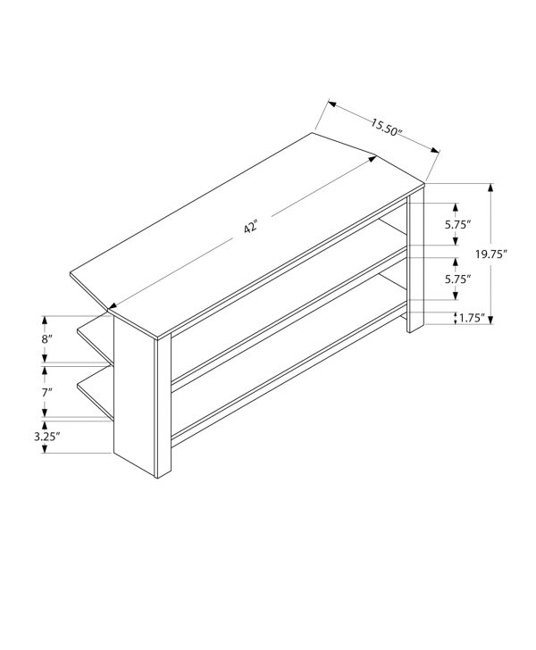 Black Grey Particle Board Laminate TV Stand By Homeroots Sale - Image 3