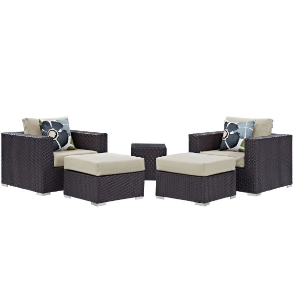 Convene 5 Piece Outdoor Patio Sectional Set By Modway - EEI-2366 Online Sale - Image 2