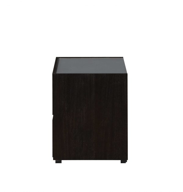 Dark Grey And Light Epresso Mdf Nightstand By Homeroots For Cheap - Image 4
