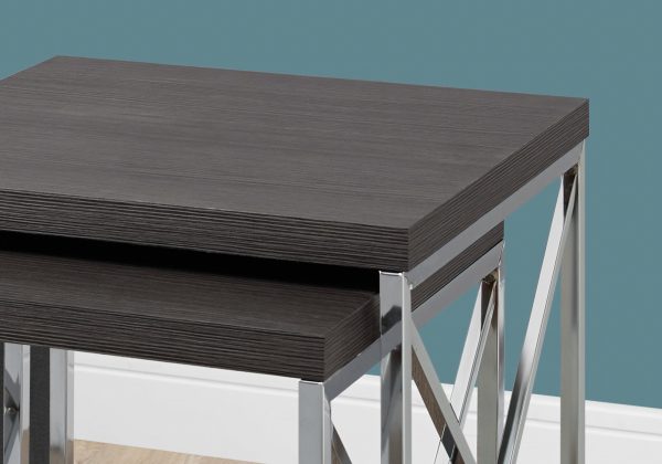 Grey Particle Board Metal 2pcs Nesting Table Set By Homeroots - 333104 Supply - Image 2