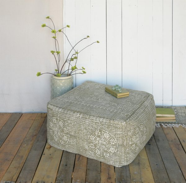 Wyatt Pouf - Square - Putty By HomArt Discount - Image 2