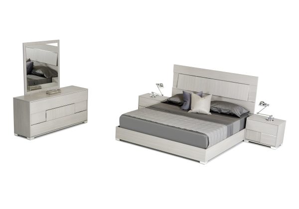 Modern Grey Queen Bedroom Set By Homeroots Fashion - Image 3