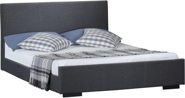 Grey Platform Queen Bed By Homeroots Online Sale - Image 4