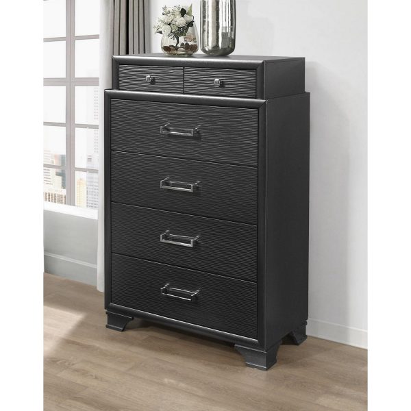 Grey Chest With 6 Drawers By Homeroots For Sale