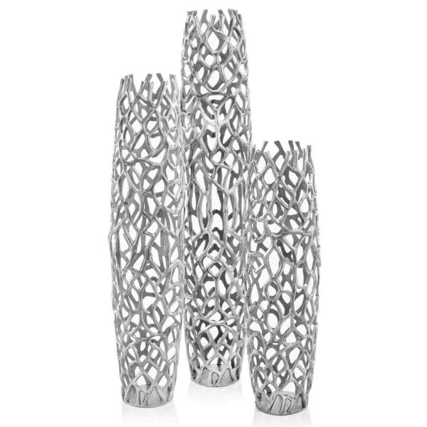 40  Modern Rustic Silver Twigs Barrel Style Floor Vase By Homeroots For Discount - Image 3