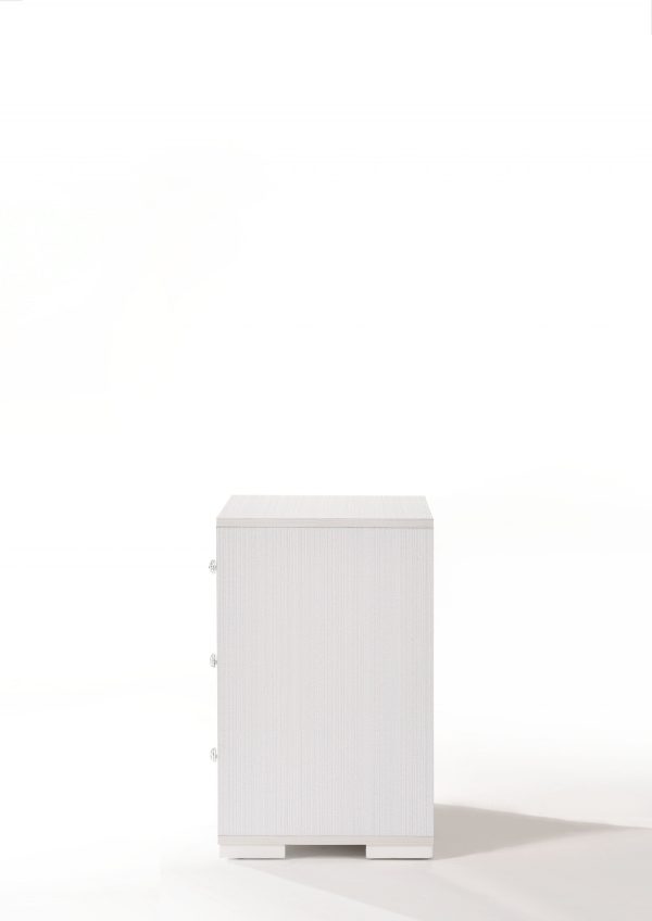 Cream Wood Veneer Paper Nightstand By Homeroots Hot on Sale - Image 3