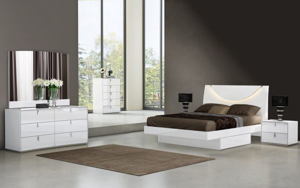 White 4Pc California King Bedroom Set By Homeroots Online now
