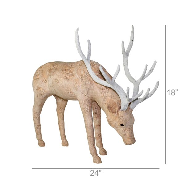 Blush Stag Grazing- Ex Large - Stonewashed Pink By HomArt Hot on Sale - Image 4
