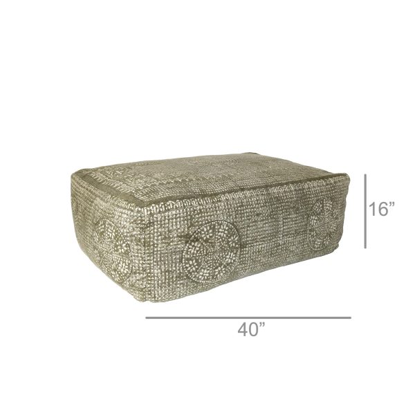 Wyatt Pouf - Rectangle - Putty By HomArt For Sale - Image 4