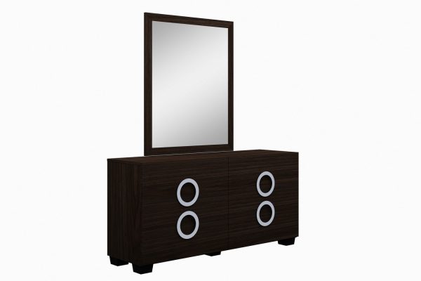 4Pc California King Modern Wenge High Gloss Bedroom Set By Homeroots - 343983 Sale - Image 3