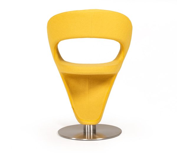 32  Gold Fabric Polyester and Wool Lounge Chair By Homeroots Online now - Image 3