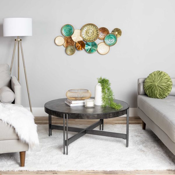 Textured Metal Multi Plates Wall Decor By Homeroots Online Hot Sale