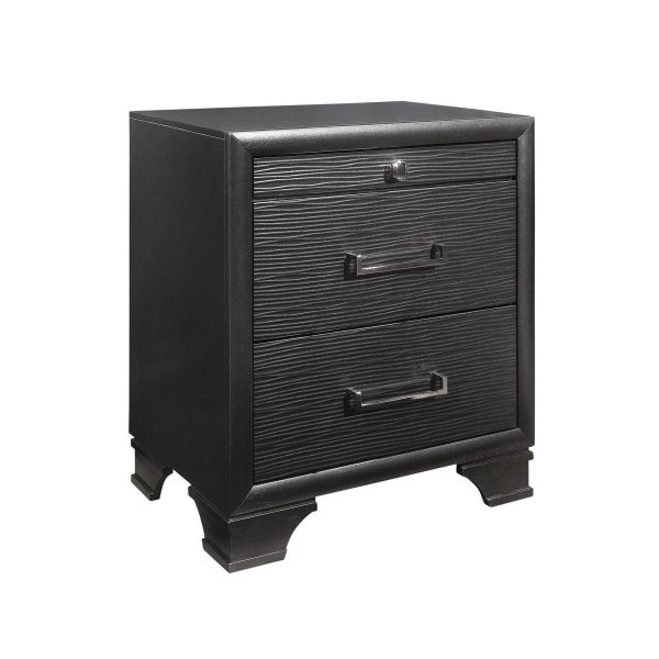 Grey Nightstand With 3 Drawers By Homeroots Cheap - Image 3
