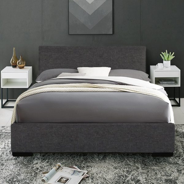 Grey Platform Queen Bed By Homeroots Online Sale