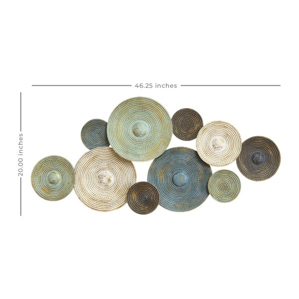 Textured Metal Plates Wall Decor By Homeroots Cheap - Image 3