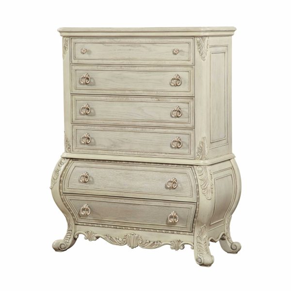Antique White Wood Chest By Homeroots - 347136 For Cheap
