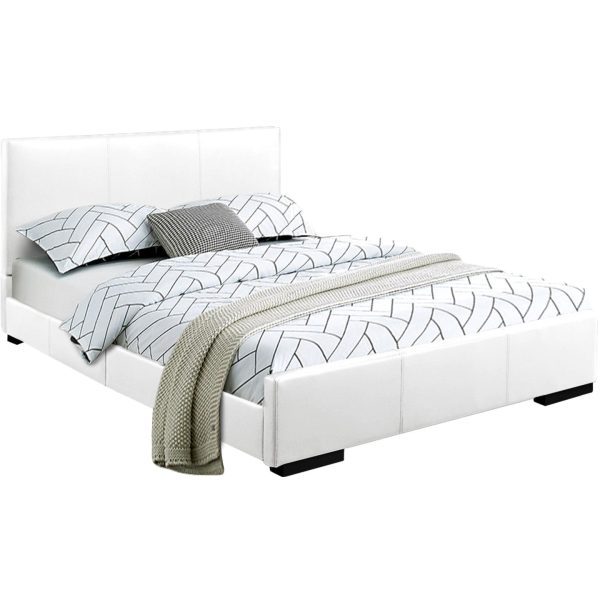White Platform Full Bed By Homeroots on Sale - Image 3