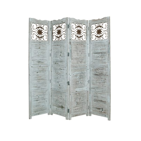 Blue Wood Screen By Homeroots Supply - Image 2
