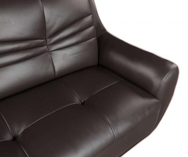 Modern Brown Leather Sofa And Loveseat By Homeroots - 343871 Discount - Image 5