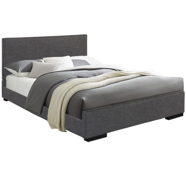 Grey Platform Queen Bed By Homeroots Online Sale - Image 3