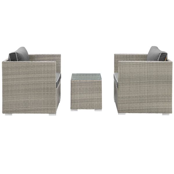 Repose 3 Piece Outdoor Patio Sectional Set By Modway - EEI-3006 For Cheap - Image 3