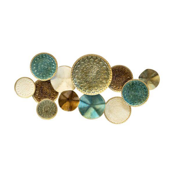 Textured Metal Multi Plates Wall Decor By Homeroots Online Hot Sale - Image 2