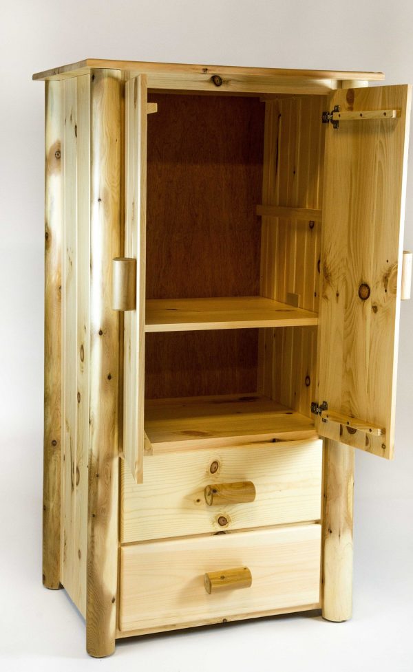 Natural Unfinished All Wood Armoire By Homeroots Sale