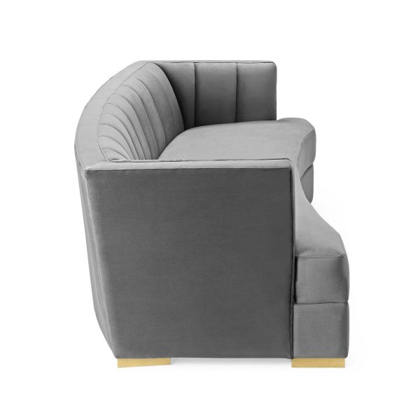Encompass Channel Tufted Performance Velvet Curved Sofa By Modway - EEI-4134 Discount - Image 3