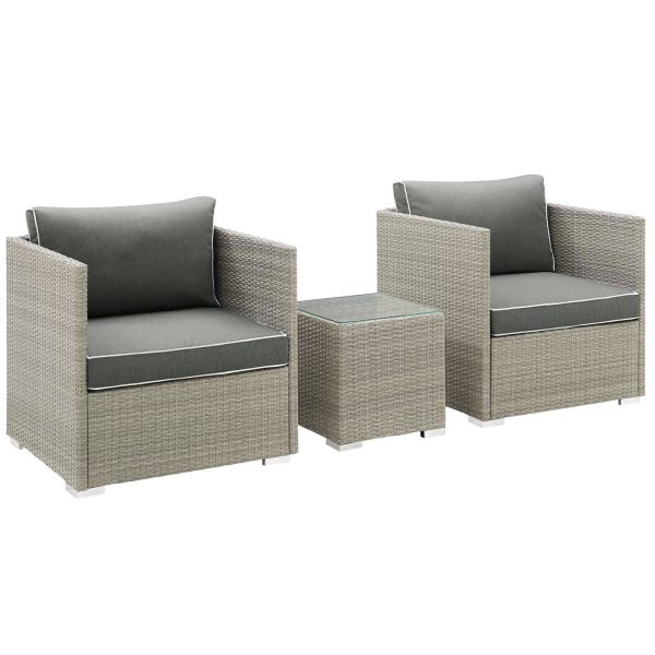Repose 3 Piece Outdoor Patio Sectional Set By Modway - EEI-3006 For Cheap - Image 2
