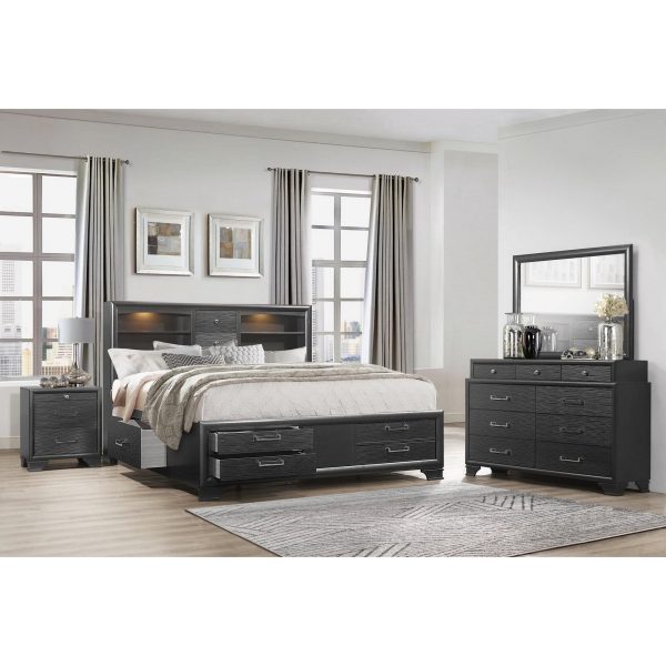 Grey Chest With 6 Drawers By Homeroots For Sale - Image 4