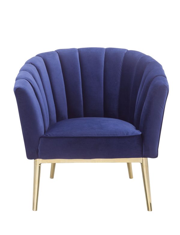 Blue Accent Chair By Homeroots Hot on Sale - Image 2
