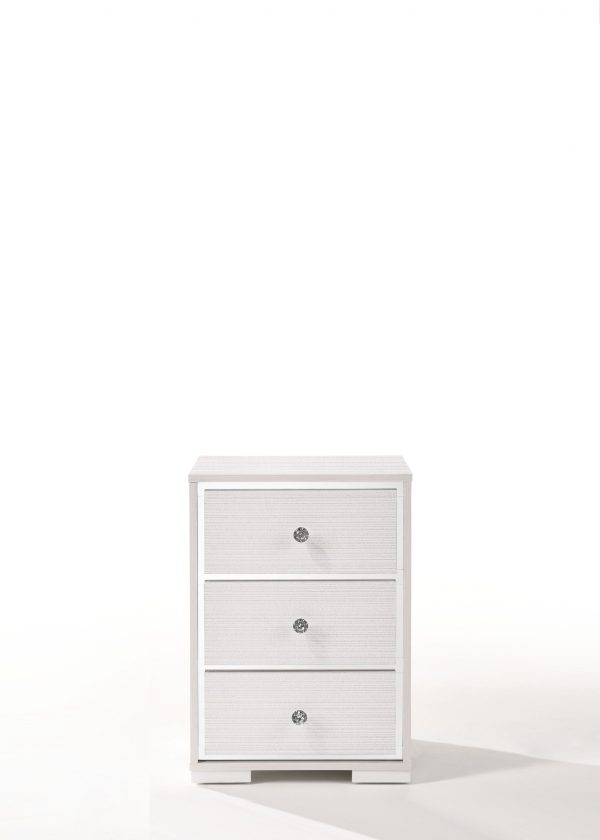 Cream Wood Veneer Paper Nightstand By Homeroots Hot on Sale