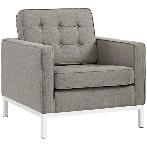 Loft 3 Piece Upholstered Fabric Sofa and Armchair Set By Modway - EEI-2439 Sale - Image 3