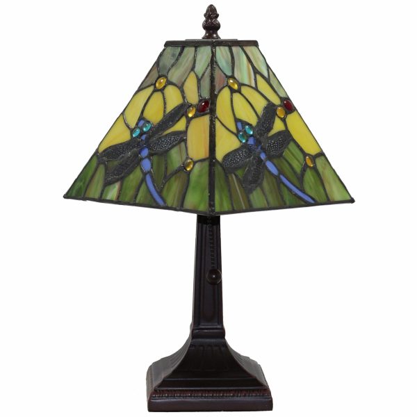 15  Tiffany Style Blue Dragonflies Table Lamp By Homeroots Supply - Image 2