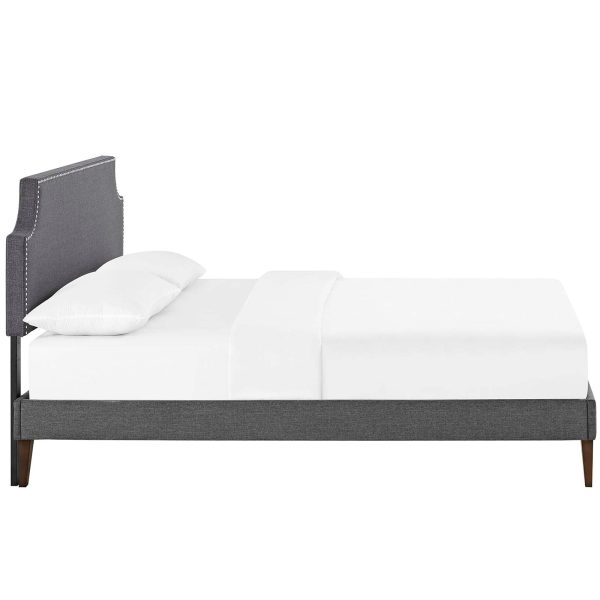 Corene King Fabric Platform Bed with Squared Tapered Legs By Modway - MOD-5957 For Cheap - Image 4