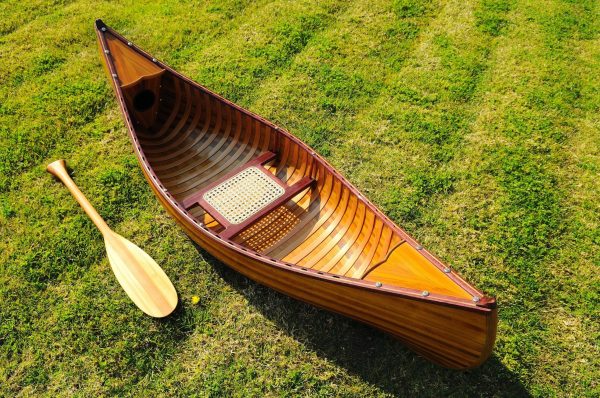 Wooden Canoe with Ribs By Homeroots Cheap - Image 5