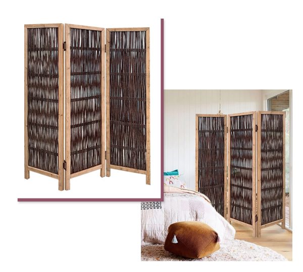 3 Panel Kirkwood Room Divider with Interconnecting Branches Design By Homeroots For Cheap - Image 3
