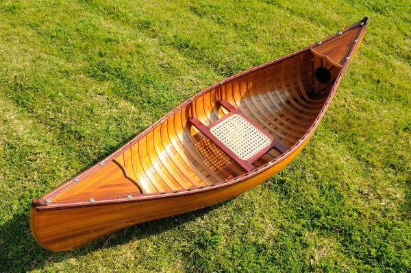 Wooden Canoe with Ribs By Homeroots Cheap
